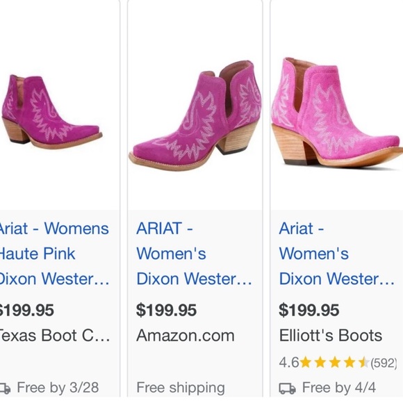 Ariat pink Dixon Boots - Picture 5 of 9